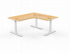 Electric Height Adjustable L Shaped Sit Stand Desk