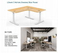 Electric Height Adjustable L Shaped Sit Stand Desk