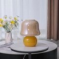 Medieval French cream glass table lamp handmade glass 3