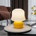 Medieval French cream glass table lamp handmade glass 4