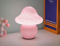 New mushroom lamp stripe glass creative personality model office decorative Amer 2