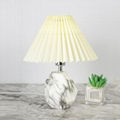 Diamond-shaped ceramic pleated table lamp Nordic retro night light 1