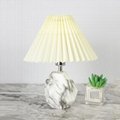 Diamond-shaped ceramic pleated table lamp Nordic retro night light