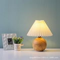 Pleated wooden night light 1