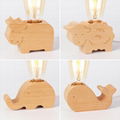 Nordic solid wood animal modeling lamp