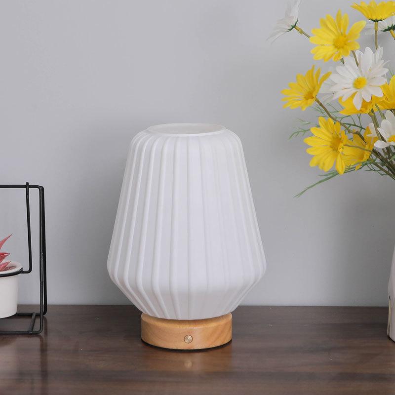 Glass night light rechargeable touch dimming table lamp TYNL057