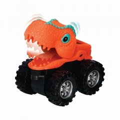 儿童恐龍仿真玩具小汽車 益智盲盒非回力慣性滑行卡通玩具車
