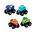 儿童恐龙仿真玩具小汽车 益智盲盒非回力惯性滑行卡通玩具车 3