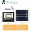 Solar Power LED Flood Light 45/80/150/300W with remote control 