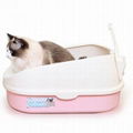Plastic cat littler box,cat toilet with free plastc shovel, pet products  2