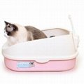 Plastic cat littler box,cat toilet with free plastc shovel, pet products 