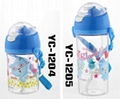  Food Grade BPA Free  plastic children kettle,children cup with straw