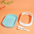 Plastic cat littler box,cat toilet with free plastc shovel, pet products  5