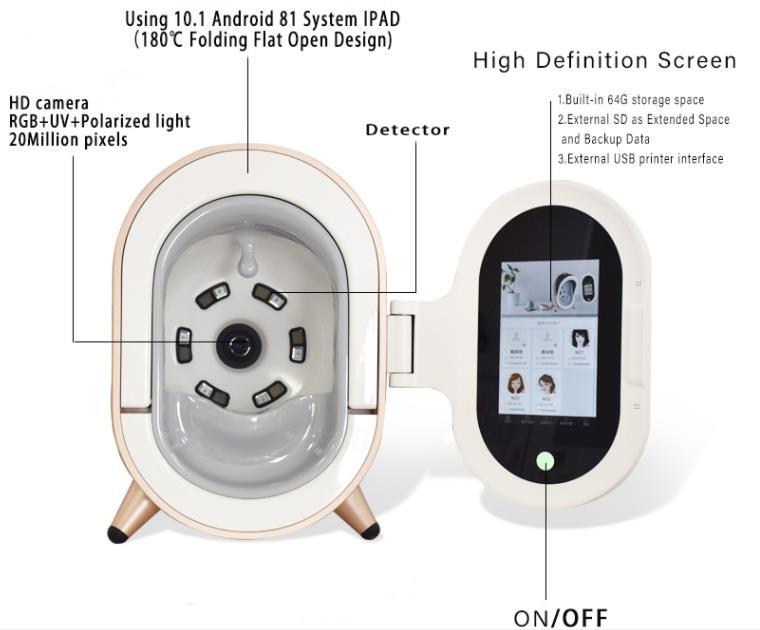 Dermatology Device Face Analyser Facial Skin Analyzer Portable 4