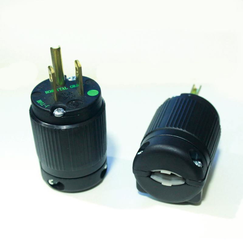 J-710H NEMA 5-15P 美標插頭 發電機美規插頭  醫療級別電源插頭 