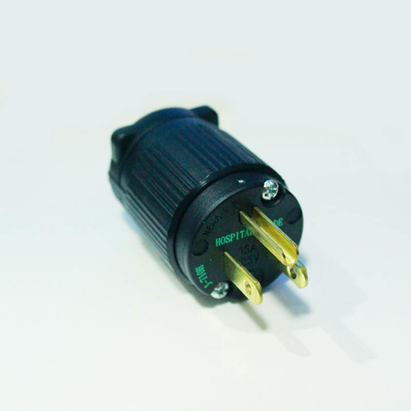 J-710H NEMA 5-15P 美标插头 发电机美规插头  医疗级别电源插头  2