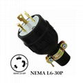 WJ-8331R 3P 30A 250V plug with lock