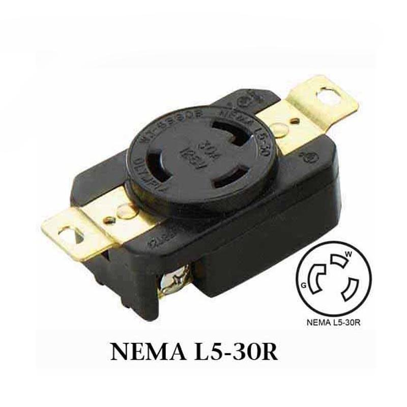 WJ-6330B NEMA L5-30R 防松插座 工业电机插座 引挂式插座 2