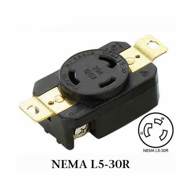 WJ-6330B NEMA L5-30R Anti-loose socket Industrial motor socket Lead-on socket 2
