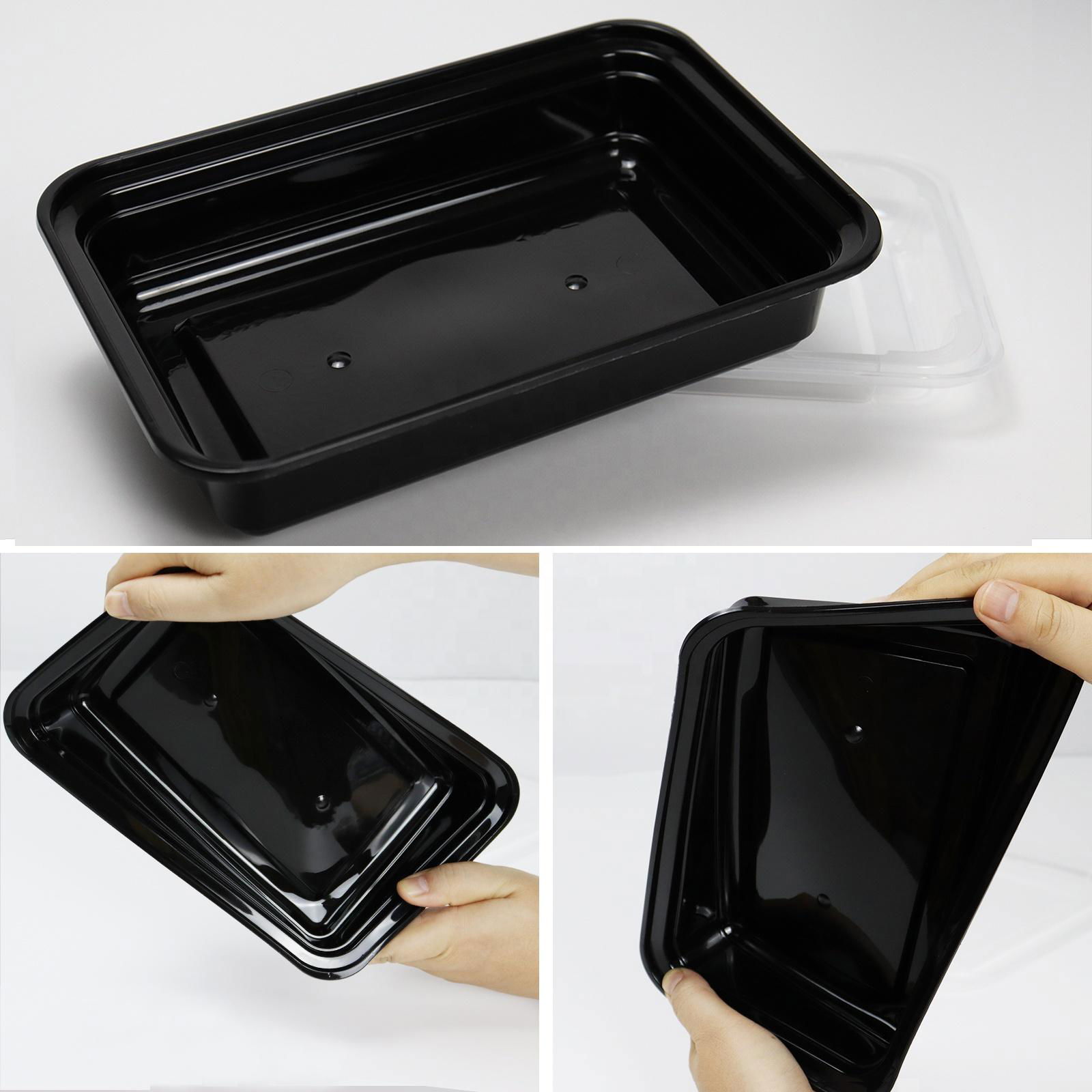 disposable plastic single compartments food container