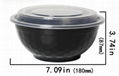  Round Meal Prep Container Plastic Food Container Salad Bowl with Lids  1