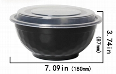 Round Meal Prep Container Plastic Food