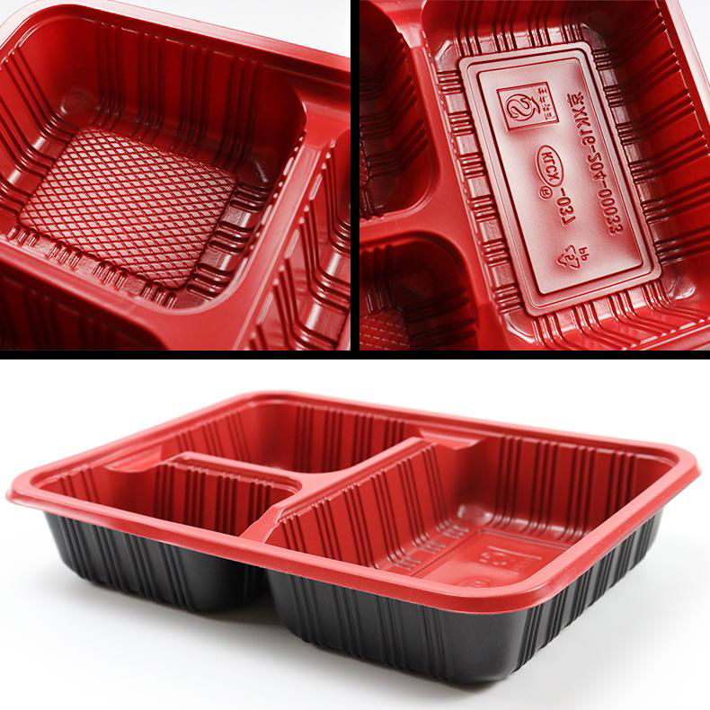 plastic disposable packaging lunch box with lids