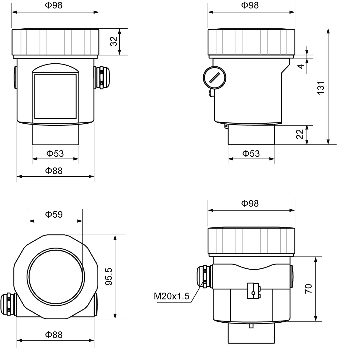 Horn Antenna Radar Level Meter 3