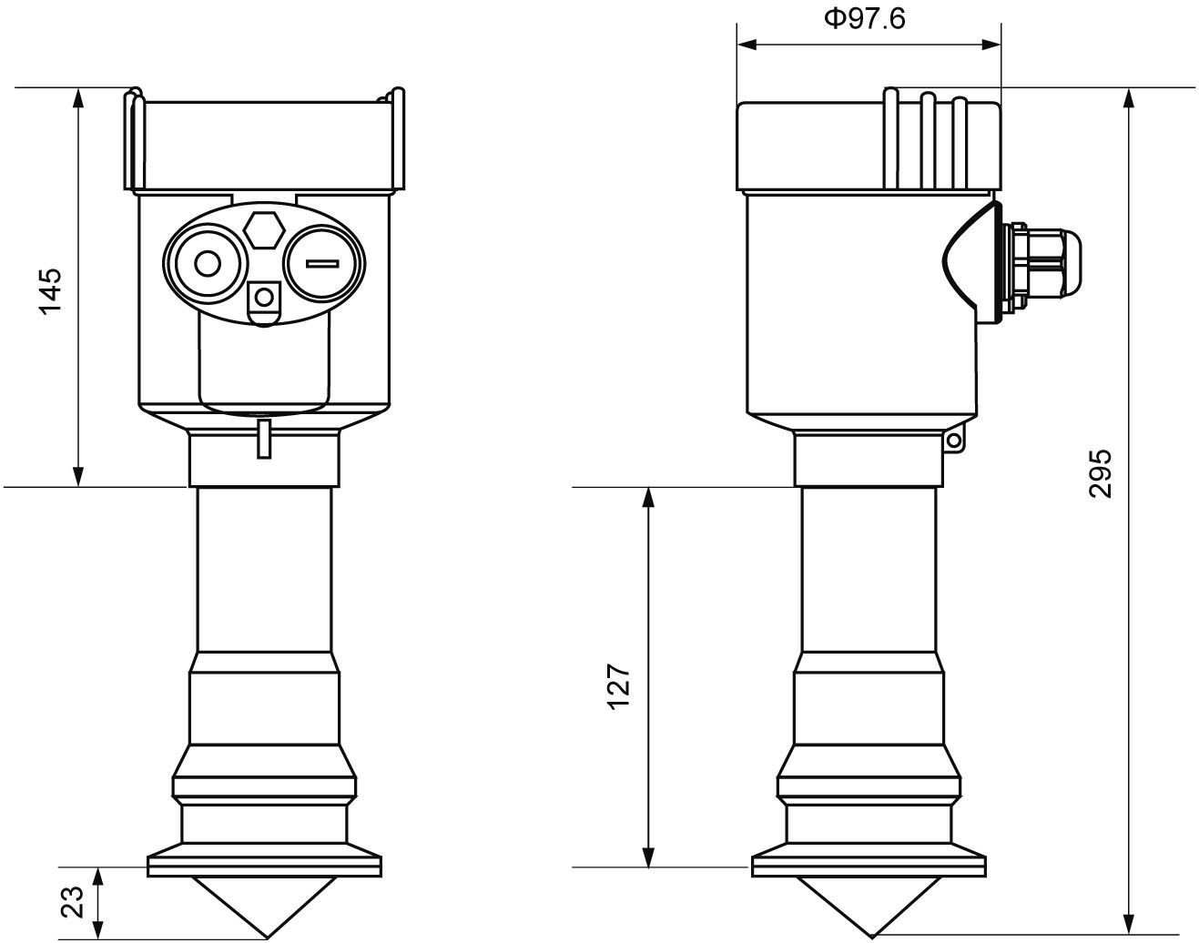 Sanitary Antenna Radar Level Meter 3