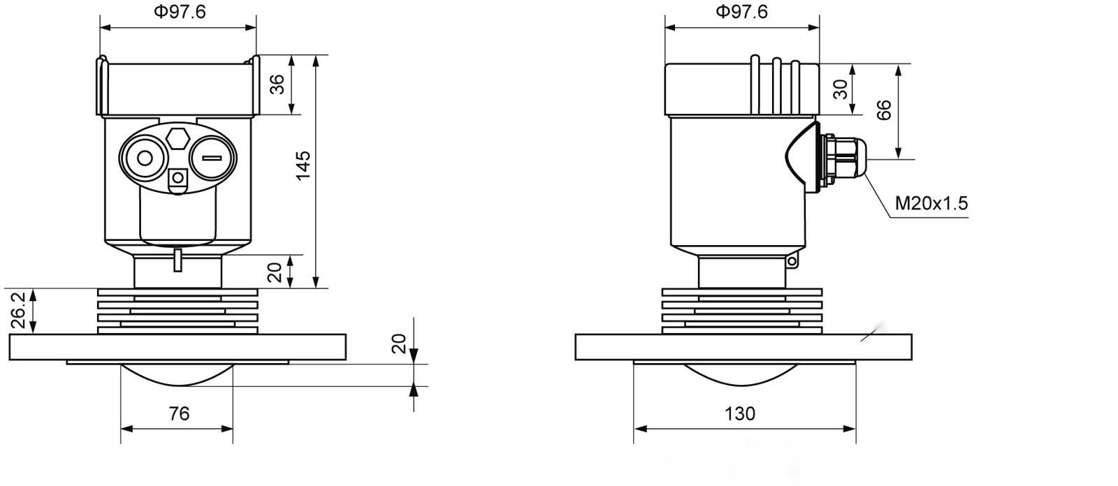 120GHZ FMCW Radar Level Meter 3