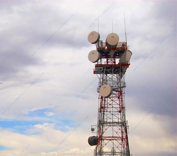 Galvanized Microwave Antenna And Communication Self Supporting Tower 3