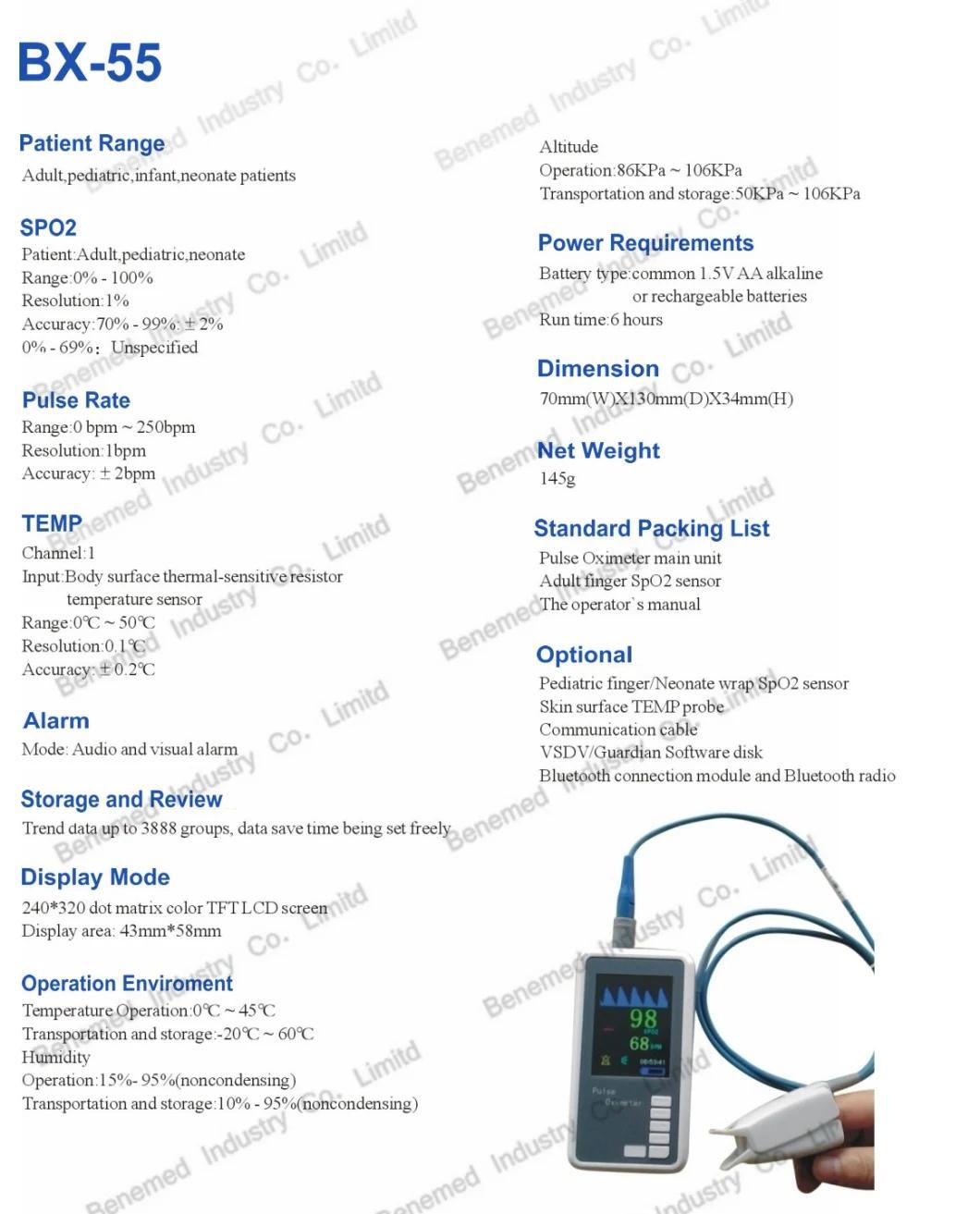 Handheld Pulse Oximeter Bx-55 with Cheap Price and High Quality 5