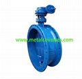 ductile iron double eccentric flange butterfly valve