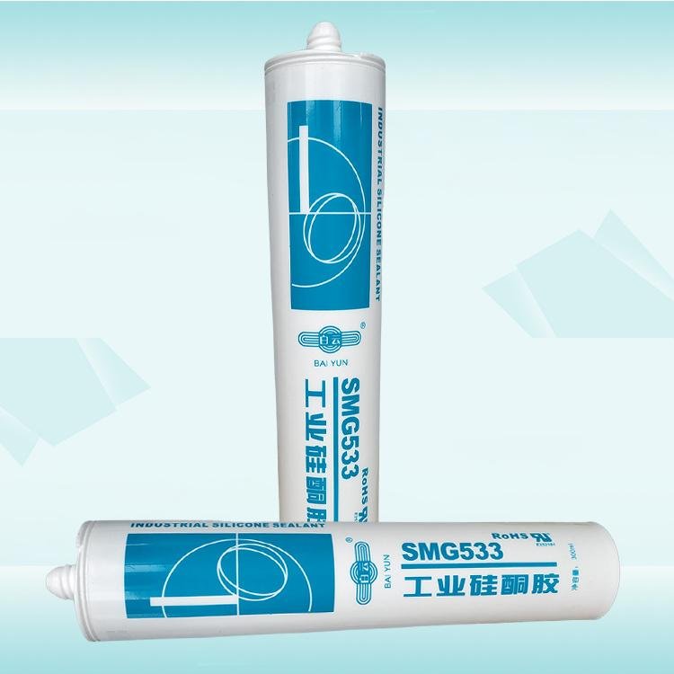 白雲工業硅膠SMG533玻璃膠燈具玻璃鋁材粘結膠水防水絕緣抗震密封膠膠 4