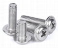 304 stainless steel round head with gasket screw cross with pan head large flat  1