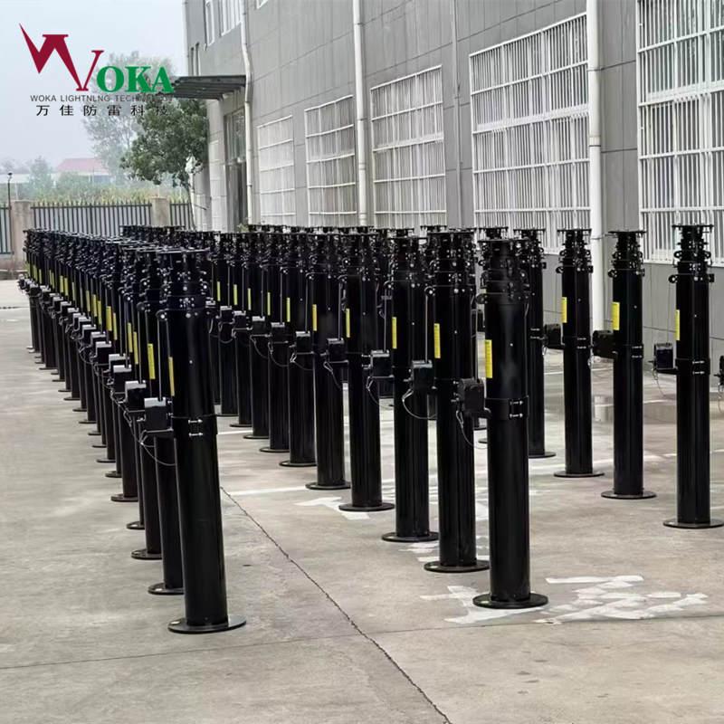 15米電動昇降杆 承重50kg監控昇降桅桿 方形自鎖絲槓桿