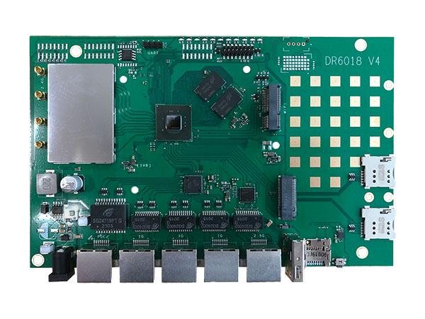 DR6018v4 Support OpenWRT, Support:QUECTEL RM500Q-GL&Support:QCN9074 WiFi 6E Card 1