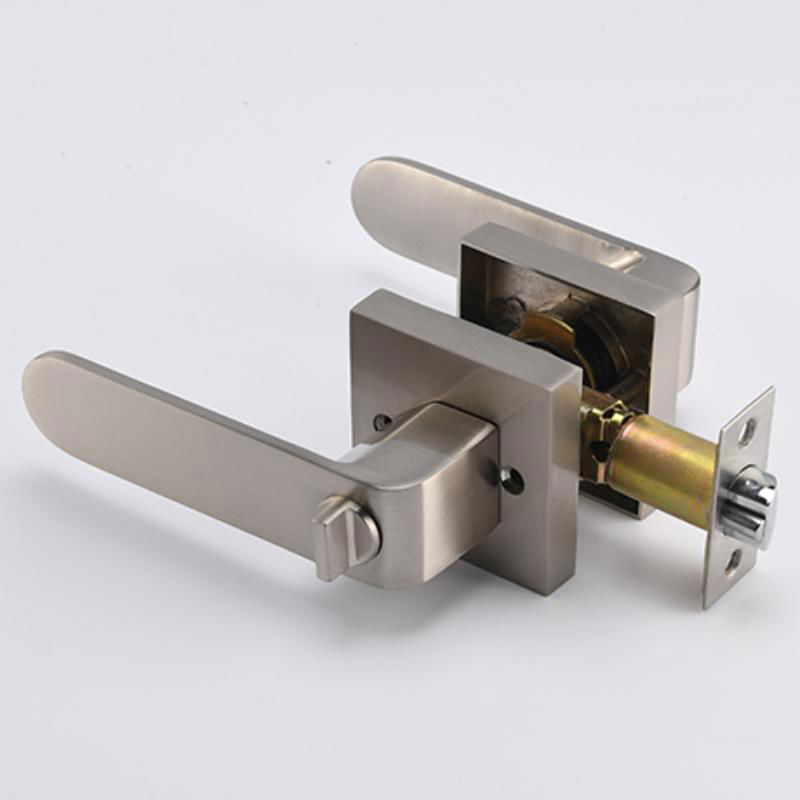 Heavy Duty Contemporary Exterior Door Handle Tubular Lock, Satin Nick finish 2