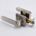 Heavy Duty Contemporary Exterior Door Handle Tubular Lock, Satin Nick finish 2