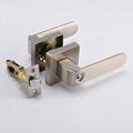 Heavy Duty Contemporary Exterior Door Handle Tubular Lock, Satin Nick finish 3