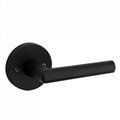 Matte Black door handle Modern slim Design door knob lock 2