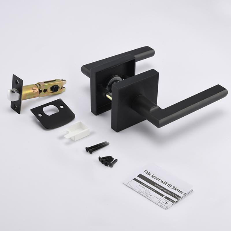 Contemporary Exterior Entry Door Handle Matte Black 50894BLPS