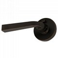 High Quality Door Lever Handle with Unique Push Button Interior Door Knob 2