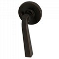 High Quality Door Lever Handle with Unique Push Button Interior Door Knob