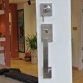 Modern Exterior Door Handle Set, Door Handle Lever and Single Cylinder Deadbolt 5