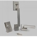 Front Door Entry Handle Set lock with Single Cylinder Deadbolt and  Handle Lever