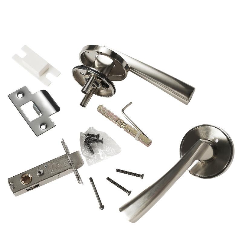 Privacy Lever Door Handle  Concealed Screws Installation Easy to Open Locking 5