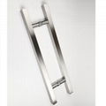 Stainless Steel H Shape Polished Double Side Glass Door Push Pull Handle 1