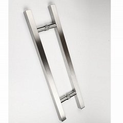 Stainless Steel H Shape Polished Double Side Glass Door Push Pull Handle