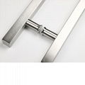 Stainless Steel H Shape Polished Double Side Glass Door Push Pull Handle 6